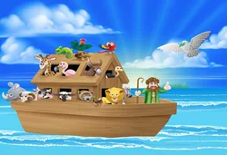 Noah Ark Photography Backdrops kids vinyl cartoon photo Backgrounds For Photo Studio props Photographic accessories lv-580