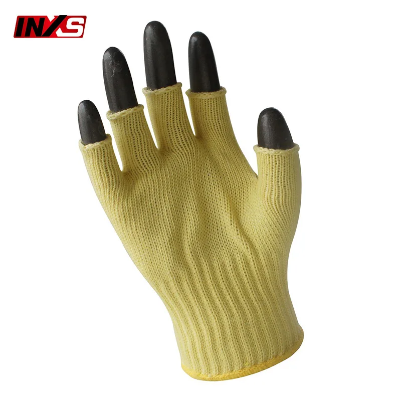 SAFETY-INXS Half finger Anti-cut gloves Fine operation Heat resistant anti cut gloves Breathable Mechanical safety gloves