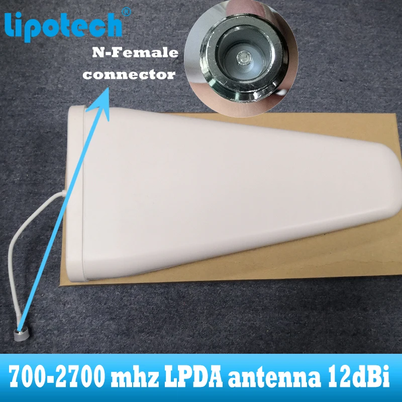 lintratek 12dbi 2G 3G 4G Outdoor cell phone signal booster Antenna LPDA 700-2700 mhz cellular repeater For GSM LTE DCS amplifier