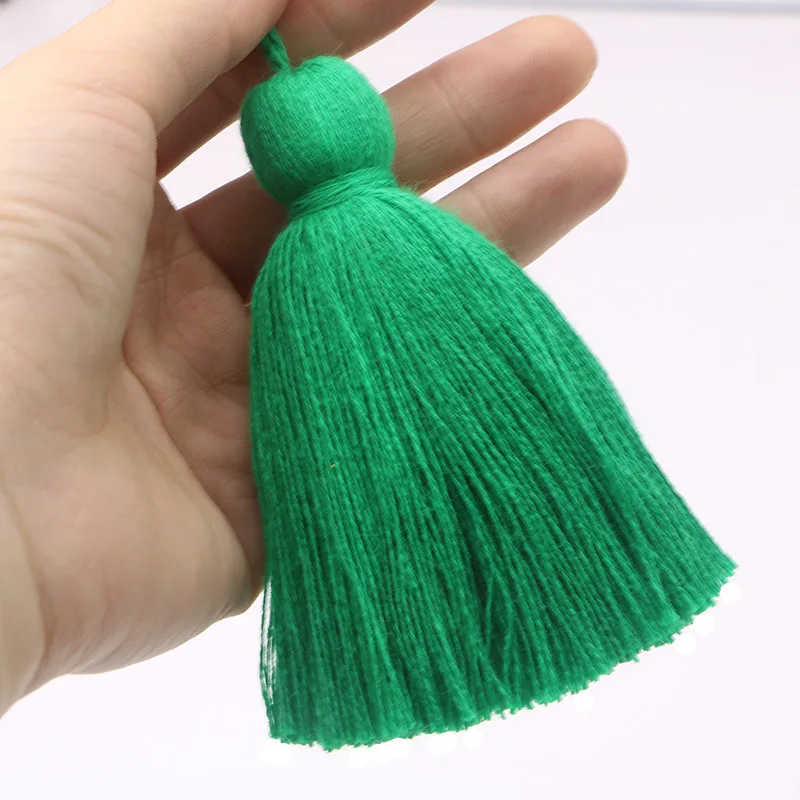 2PC Super Fat Cotton Fabric Tassels Fringe Home Curtain Garment Bag Decorative Accessories Handmade DIY Crafts Big Tassel Trim