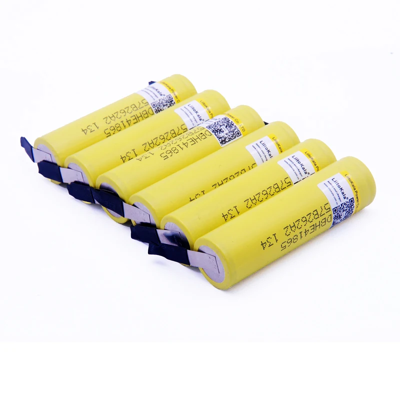 New Original HE4 2500mAh Li-lon Battery 18650 3.7V Power Rechargeable batteries Max 20A,35A discharge + Nickel sheet