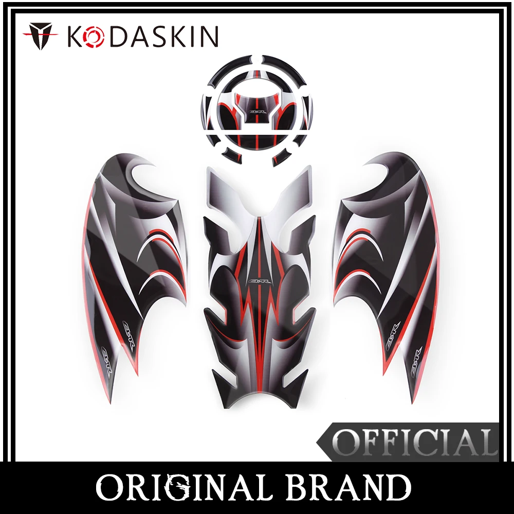 KODASKIN 3D Printing Gas Cap Fuel Tank Pad Sticker Decal Protection for HONDA CBR1000RR 2014-2019 Red Color cbr1000rr