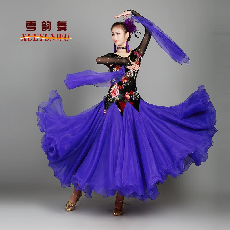 New ballroom waltz dance dress ballroom dance exercise dresses standard ballroom dancing clothes tango dress  072