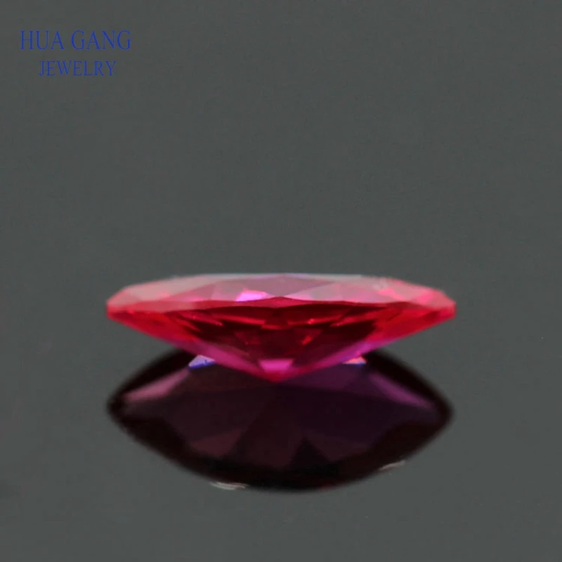 5# Rose Red Marquise Shape Brilliant Cut Synthetic Corundum Stone For Jewelry Size 1.5x3-10x20mm