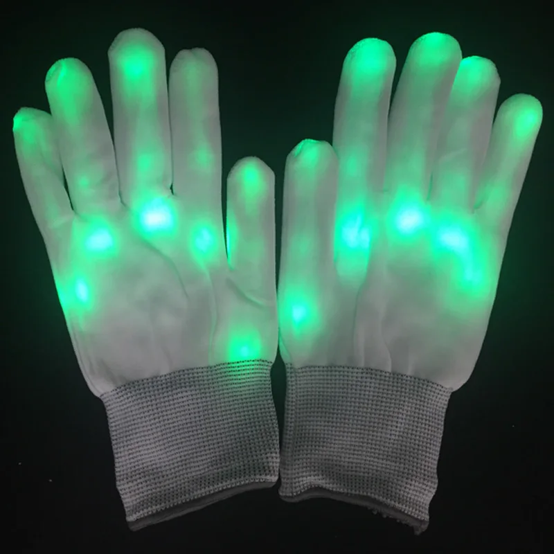 4pcs=2pairs led lighting gloves flashing cosplay dancing novelty glove led flashing toy item for Party decoration supplies