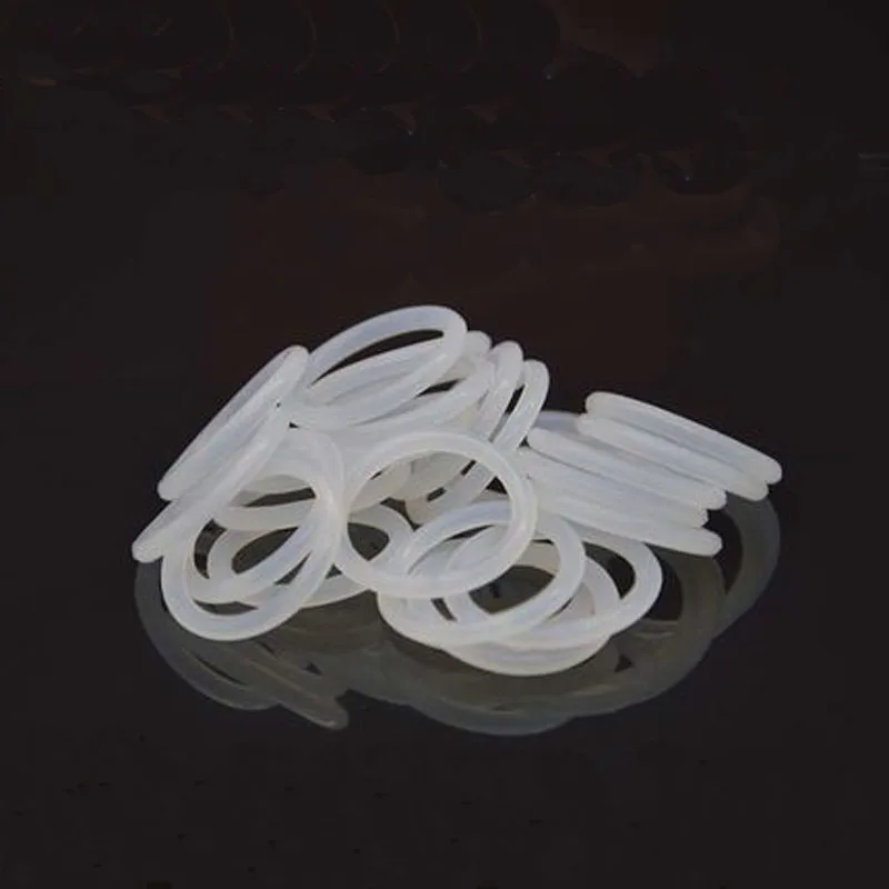 

20pcs Silicone O-ring white Wire diameter 4mm VMQ seal OD 15mm-24mm High temperature resistance Food contact level rubber