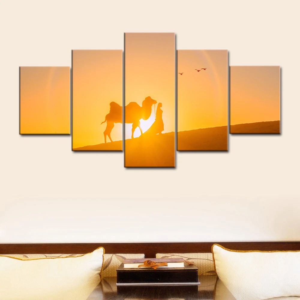 

Animals Poster And Prints Camels In The Desert Office Artwork for Living Room Wall Decor Home Wall Art Drop Shipping