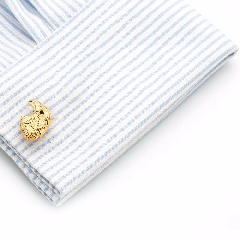 VAGULA Classic Gold-สีชุบEagleทองแดงCufflink Cufflinkสำหรับผู้ชายLuxuryของขวัญงานแต่งงานชุดปุ่มเสื้อตลกCufflinks 21