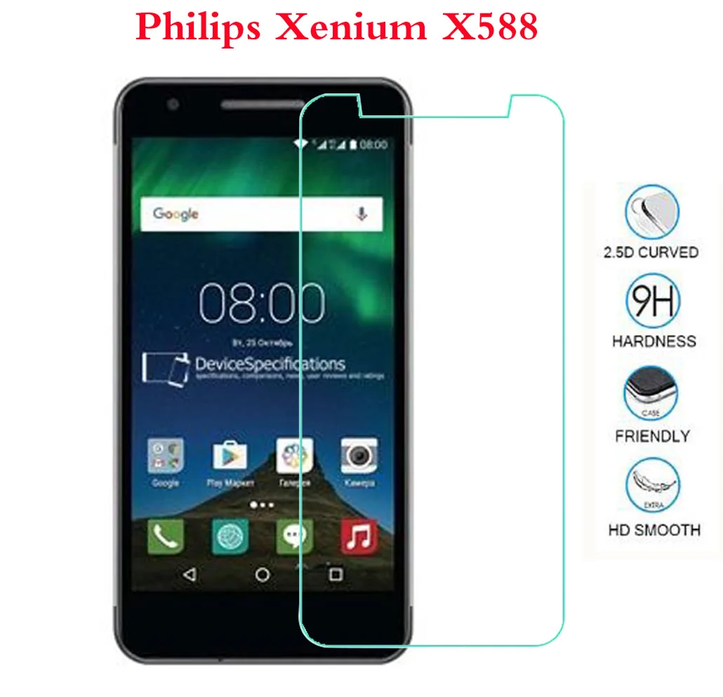 Tempered Glass For Philips Xenium S386 Screen Protector Transparent Protective Film For Philips X588 S326 Phone Glass