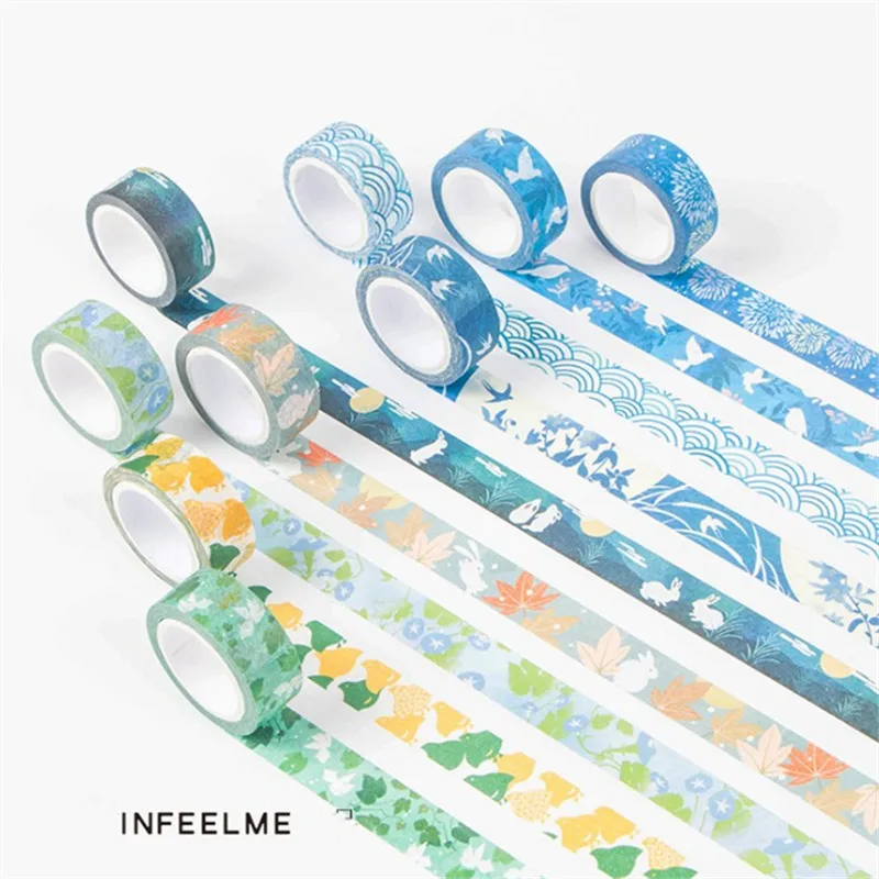 15mm * 7m Cute Kawaii Kyoto Decoration Japanese Nail Decorative Washi Tape DIY Scrapbooking Masking Tape School Office Supply