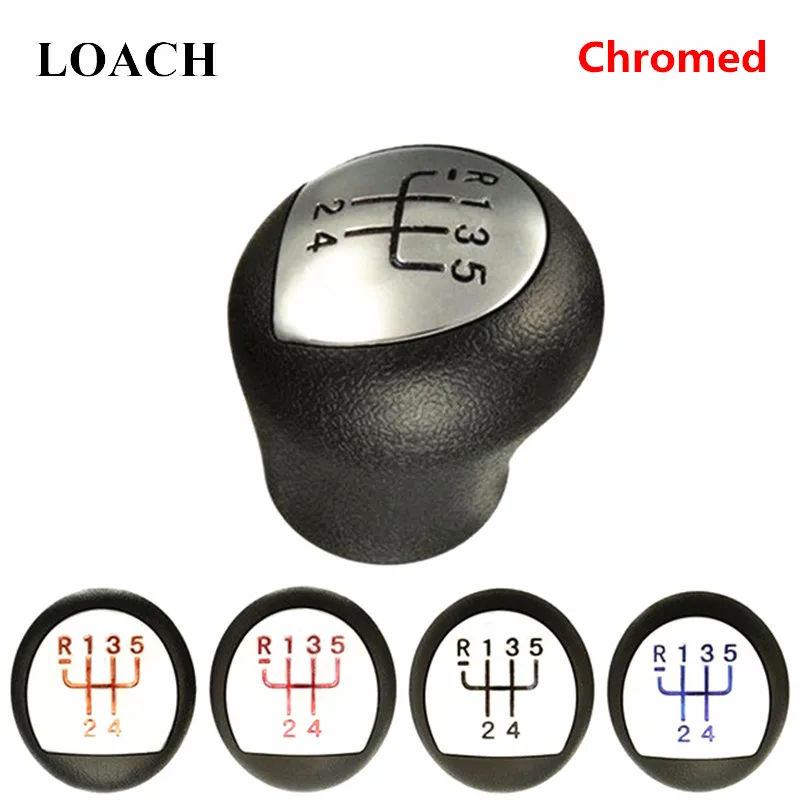 Chromed 5 Speed MT Car Gear Shift Knob for Renault Megane Clio II 2 MK2 172 182 RS Sport Shifter Lever Stick Pen Head Ball POMO