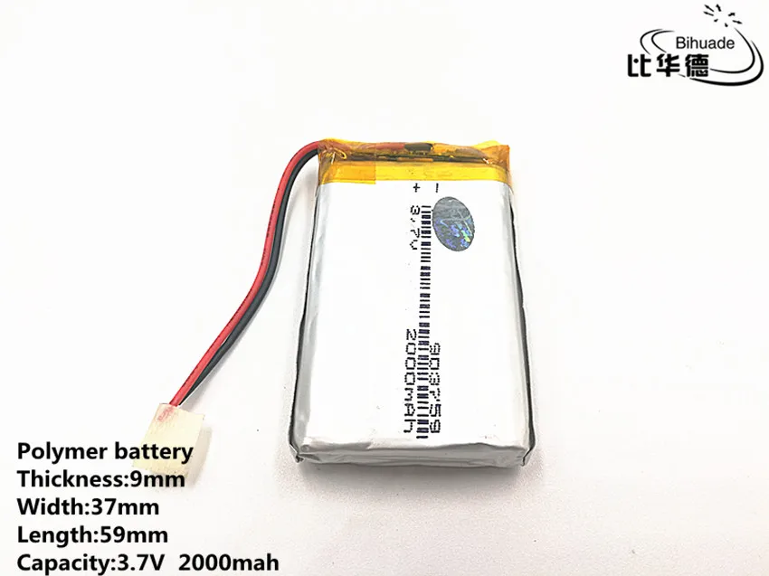 Batería de iones de litio de polímero 3,7 V,2000mAH, para juguete, Banco de energía, GPS,mp3,mp4, buena calidad