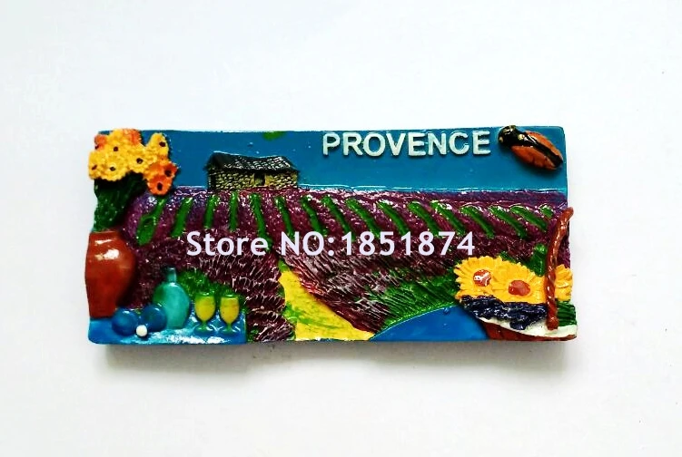 Handmade Painted France Provence Lavender 3D Fridge Magnets Tourism Souvenirs Refrigerator Magnetic Stickers Home Decor