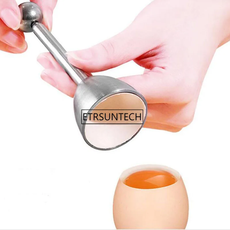 Stainless Steel Boiled Egg Opener Handheld Egg Cracker Separator Metal Egg Cutter Separator Kitchen Gadgets 50pcs