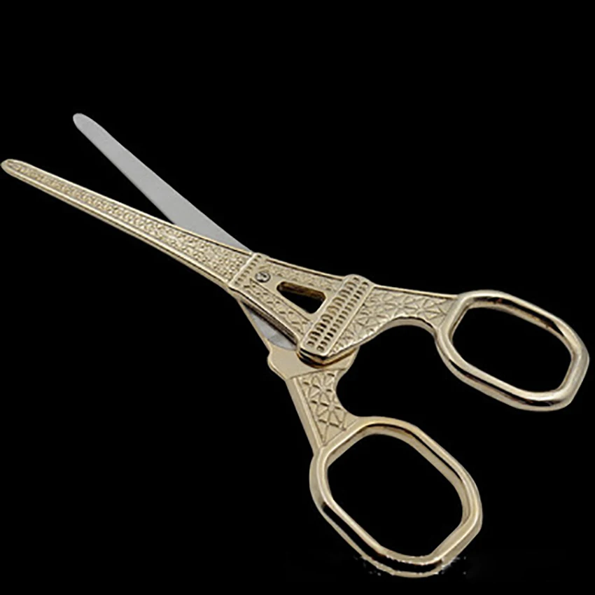 Straight Blade Household Retro Scissors Cloths Cutter Tower Shape Stainless Steel DIY Shear Office Supplies Nordic Style