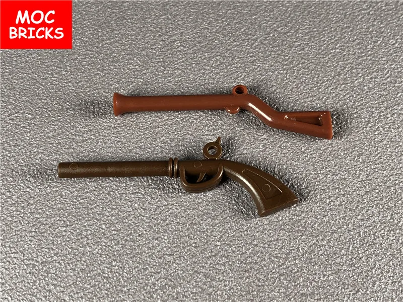 Bloques de construcción MOC para niños, juguete educativo de ladrillos para armar arma pirata, Musket Imperial, ideal para regalo de navidad, lote de 10 unidades, 2561