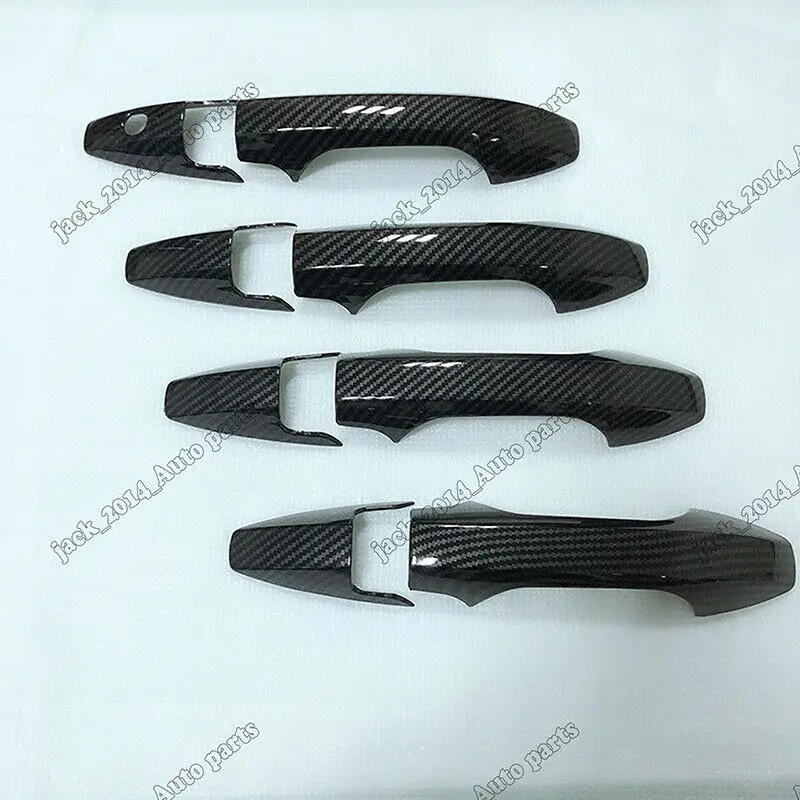 Carbon Fiber Side Door Handle Covers Trims Fit for 2007 2008 2009 2010 2011 Honda CR-V