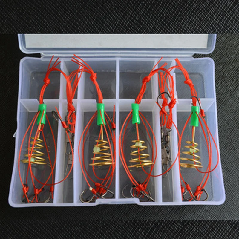 Explosion Hook High Carbon Steel 4 Pieces Set Lure Baits Ocean Fishing Spring Fishing Hooks Water mine Fishhook