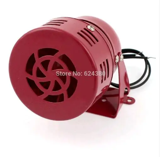 AC 110V AC 220V DC12V DC24V IP40 2A Red Mini Metal Motor Siren Industrial Fire Alarm Sound Electrical Guard Against Theft MS-190