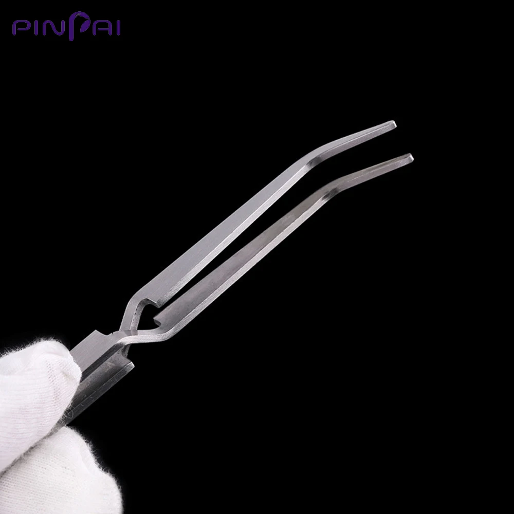 Stainless Steel Curved Nail Art Shaping Tweezers Acrylic UV Gel Tips Nail Art Rhinestone Gem jewelry Clip Nipper Manicure Tools