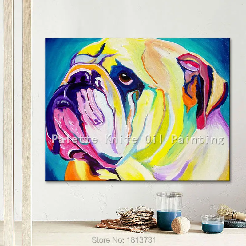 

Dog Canvas oil painting caudros decoracion Wall art wall Pictures For Living Room home decor Pop art dog modern abstract Animal8