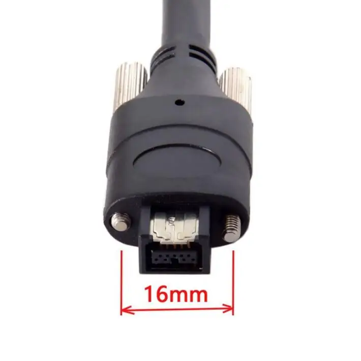 1M ilink 1394B Firewire 800 IEEE1394 IEEE 1394 9Pin to 9Pin Video data Cable Screw Type Mount for Industrial Camera 3FT 100CM