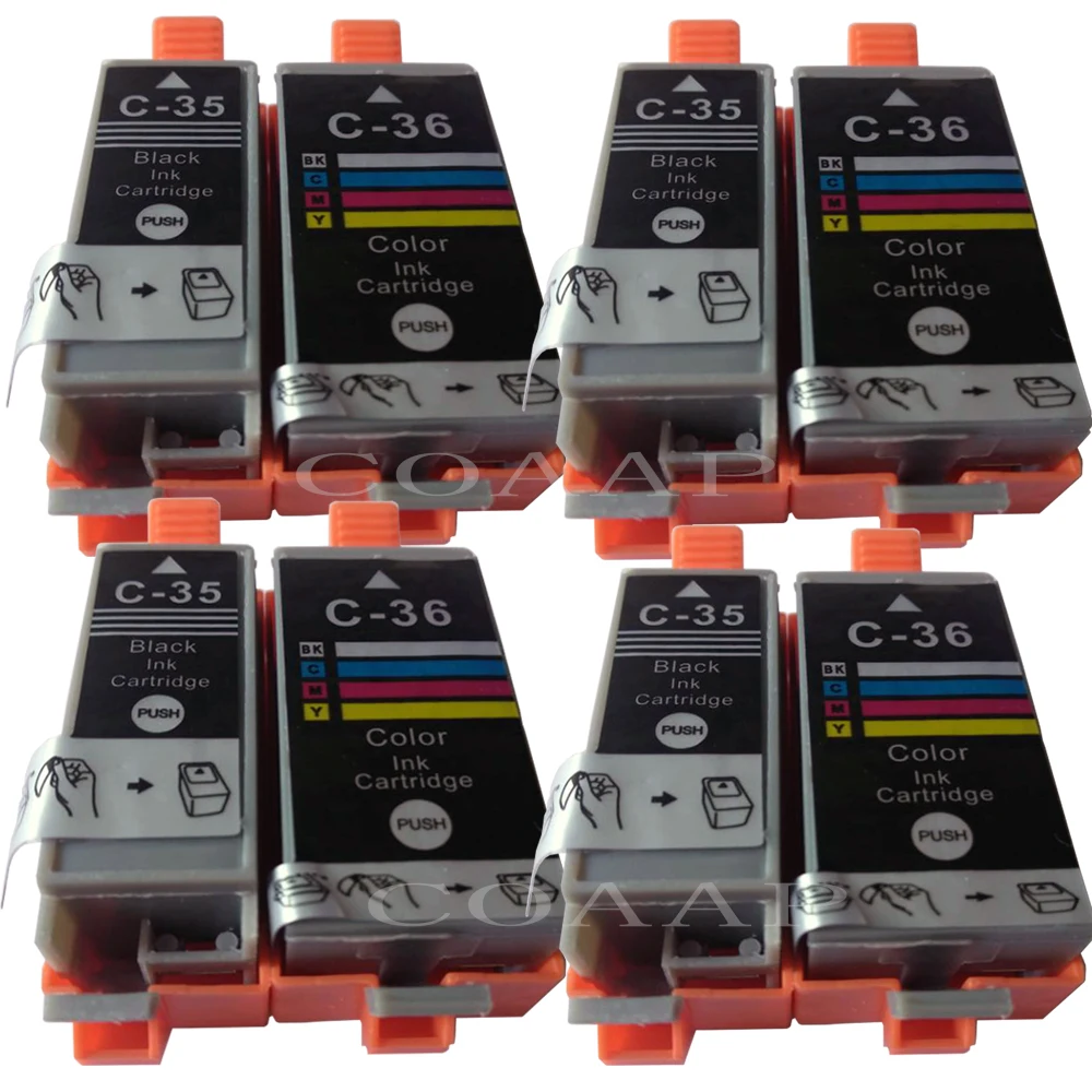 PGI35 CLI36 Compatible Ink Cartridges For Canon 35 36 PGI-35 CLI-36 For Canon IP100B IP100 mini260 mini320 Printer