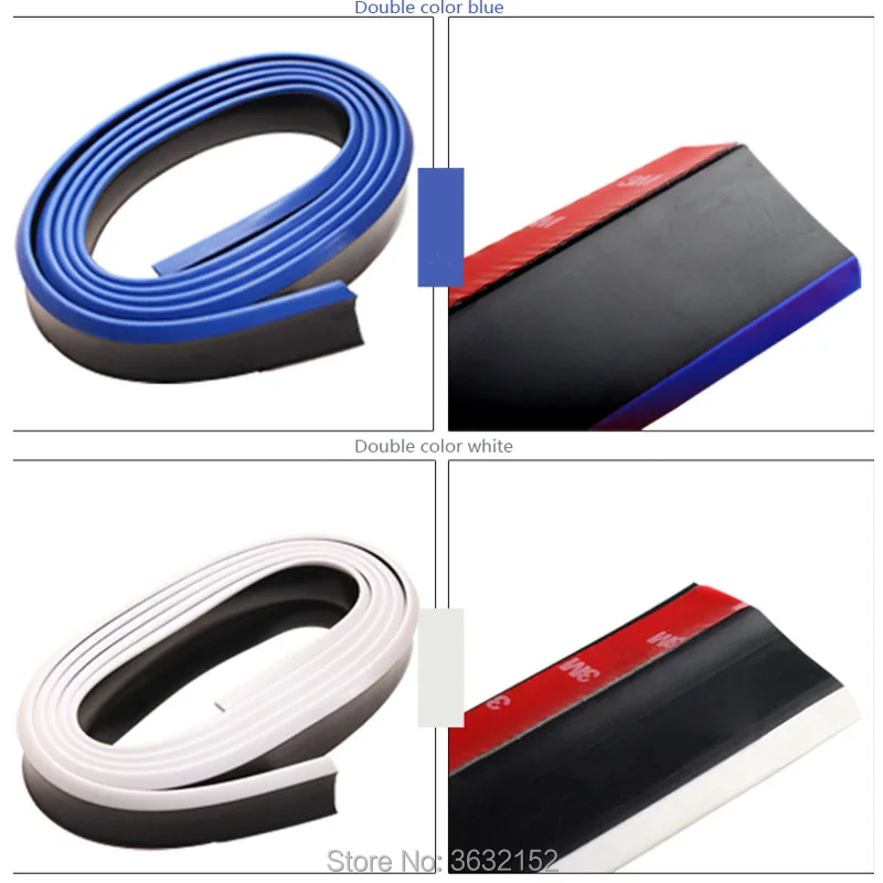 2.5m Car Front Bumper Lip Protector Car Rubber Strip Car Styling Accessories Stickers For ACURA mdx rdx tl tsx rl zdx integra r