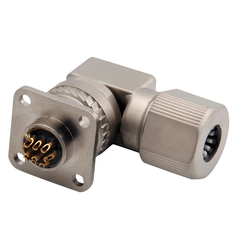 1Pcs Servo Motor Connector CM10 10pin Angle 2 Core Servo Encoder Socket DDK Metal Connectors Straight