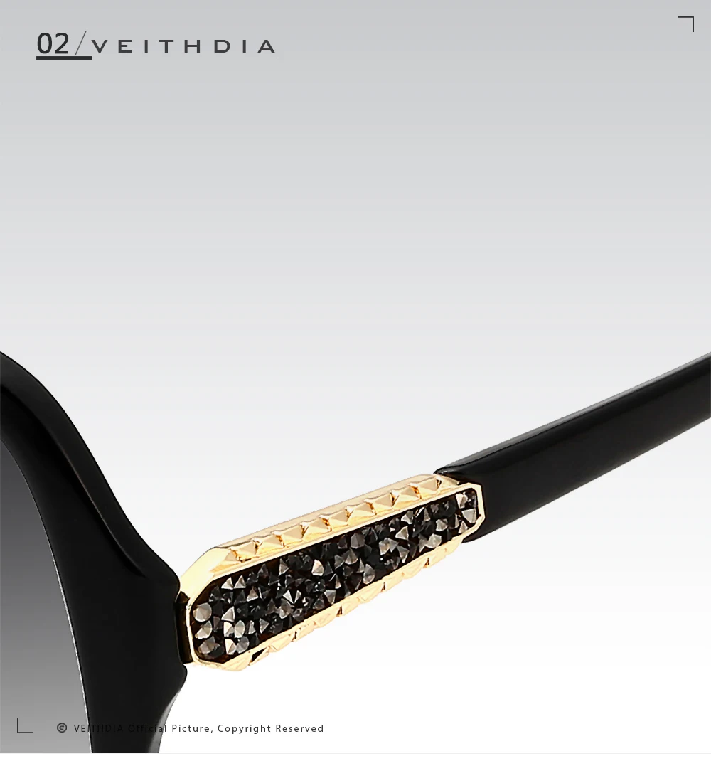 Veithdia retro mode sonnenbrille polarisiert uv400 luxus damen vintage designer frauen sonnenbrillen brillen für frauen v3025 – Detail 18