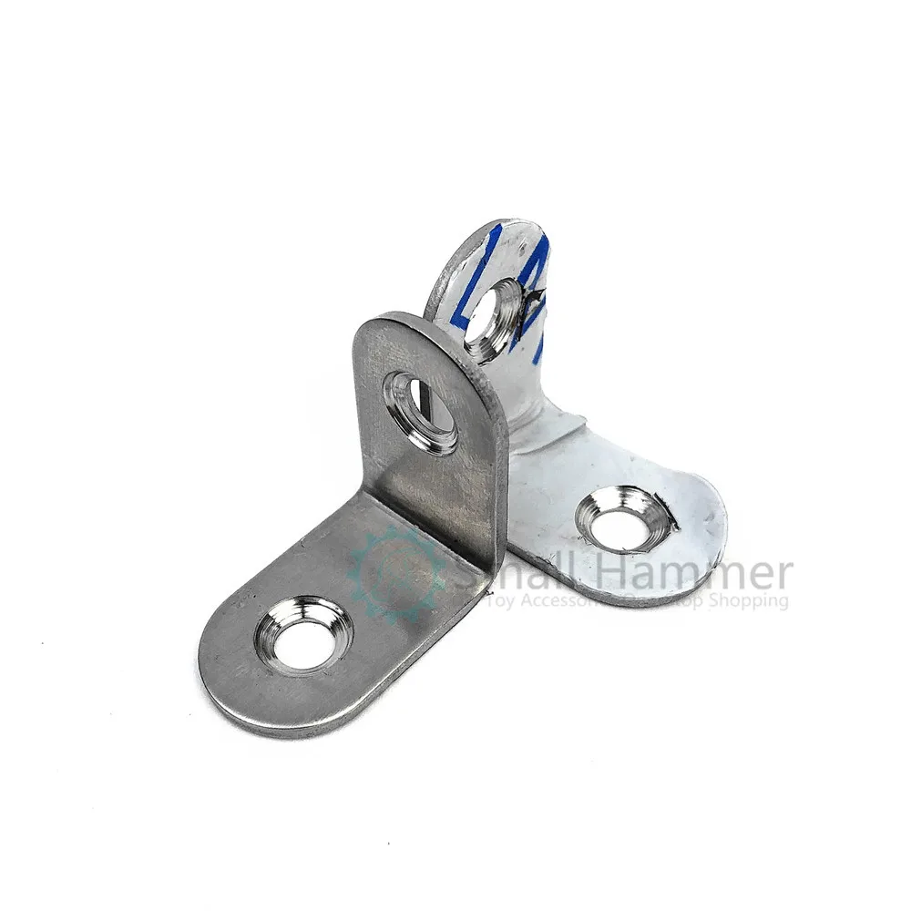 2 pcs Stainless steel corner code connector right angle L-shaped triangle iron bracket furniture fixed block thickening