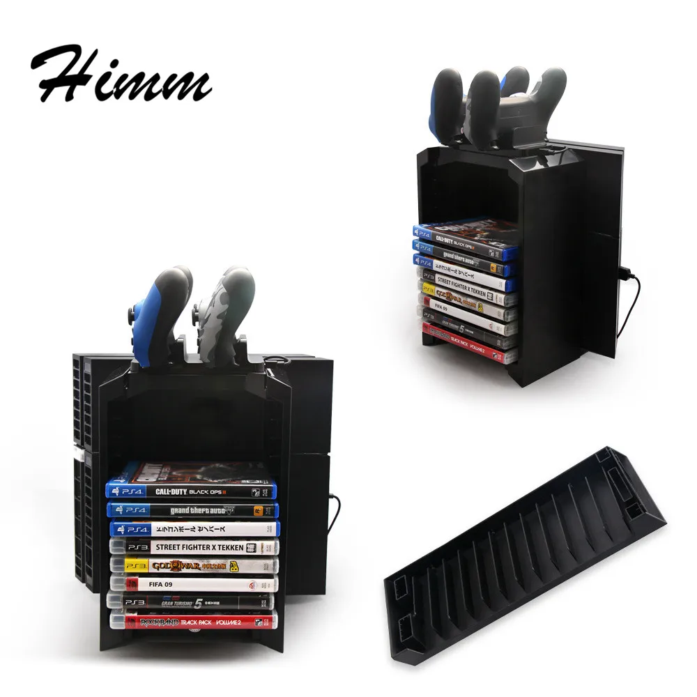 Multi Functional Game Disk Storage Tower Holder Stand For Playstation PS4