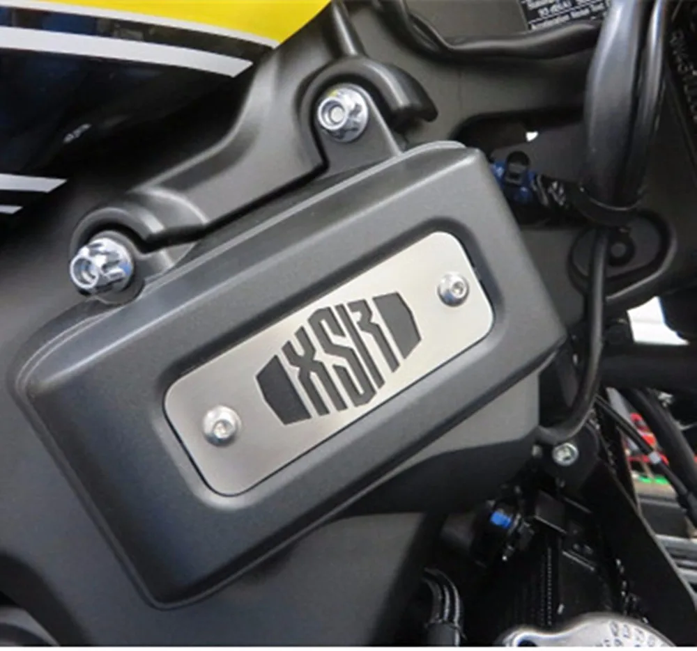 For Yamaha XSR 900 XSR900 Stainless Steel Fuse Box Top Plates Powder Coated Gloss Black/Silver