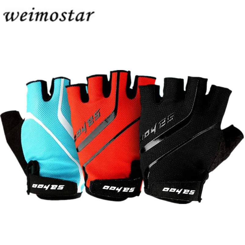 2019 Half Finger Cycling Gloves Anti Slip Gel Pad Motorcycle MTB Road Bike Gloves Men Women Sports Bicycle Gloves Black red blue