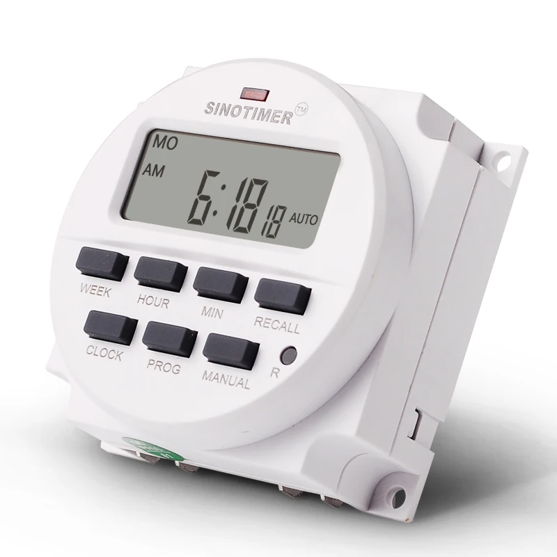 DC 5V 7 Days Programmable Digital Timer Switch Time Relay Control in 12/24hr Format Clock with Countdown OFF Function