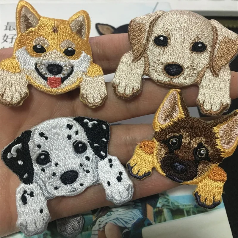 1 Set Cute Chihuahua Shiba Dog patch baby\'s clothing patches backpack decoration small applique small iron on patch