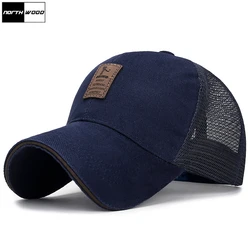 [NORTHWOOD] letnia czapka z daszkiem czapka z siatką mężczyźni kobiety Bone Snapback czapka typu Trucker solidna czapka taty Casquette Homme