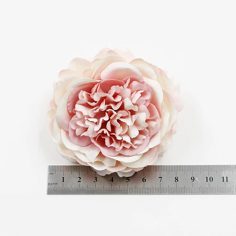 2PCs Peony Artificial Flowers 8cm Large Fake Flowers Head For Wedding Home Decoration Real Touch DIY Garland Wreath Accessories
