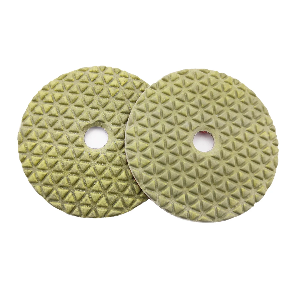 RIJILEI 7Pcs/Lot 100mm Dry Polishing Pad 4 Inch Marble Polishing Pads Diamond Polishing Pads Use for Floor Granite DPD01