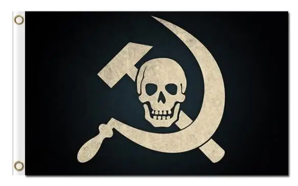 skulls communism russian jolly roger skull polyester 3x5ft decoration