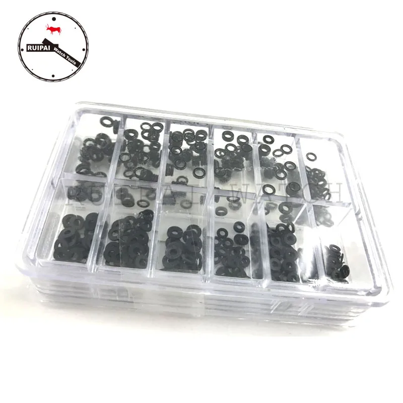 High Quality Rubber Assort Size Watch Crown O-Ring set box for Watch Repair Replacement  Crown O Ring set