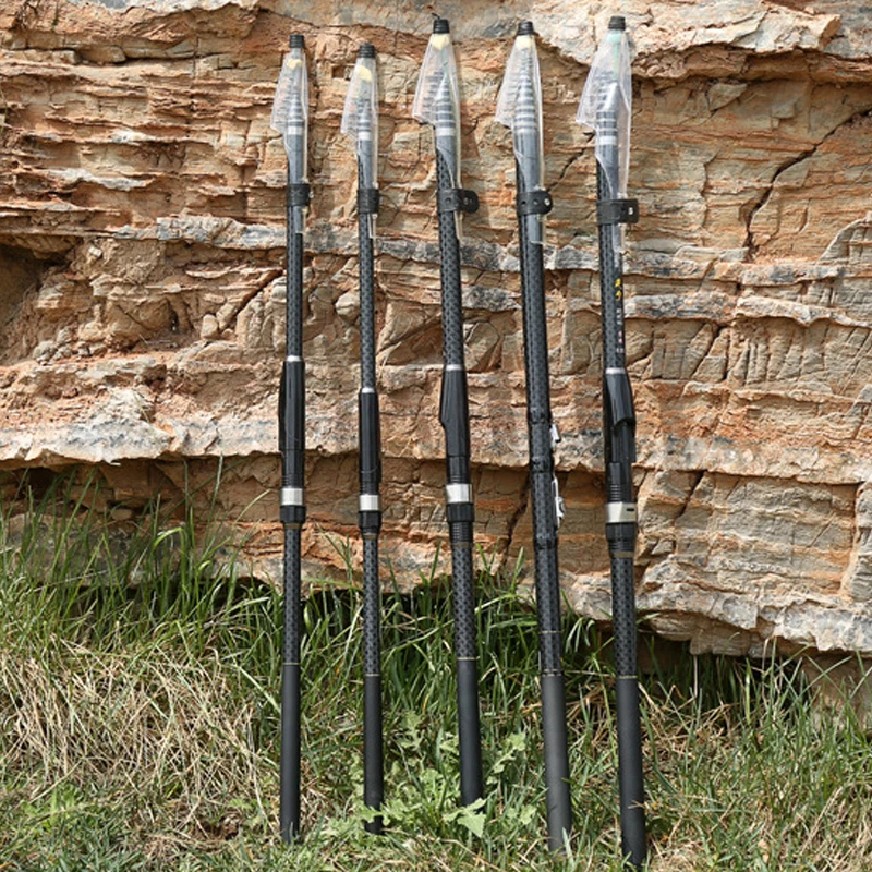High Carbon Rocky Telescopic Fishing Rod 3.6M-7.2M Casting Rods Fishing Pole  Fiber Feeder Carp Rods