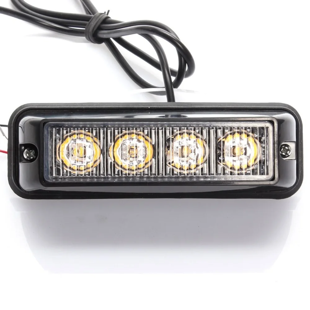 Car Truck 4 Car LED Emergency Beacon Traffic Warning Light Bar Day Light 12V 24V Strobe Flash light Lamp DRL 16Modes Hazard SUV