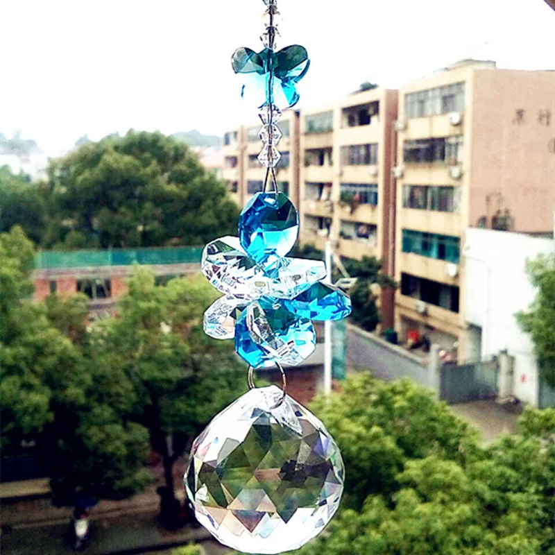 

Lovely Garland Chakra Spectra 1PC Aqua Suncatcher K9 Crystal Pendant for Glass Nice Chandelier Part Feng Shui Hanging Prism Drop