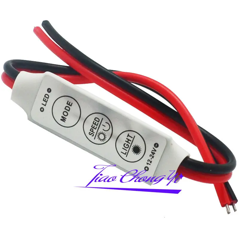 12V-24V Mini 3 klawisze kontroler LED jednokolorowy regulator jasności dla led 3528 5050 strip light