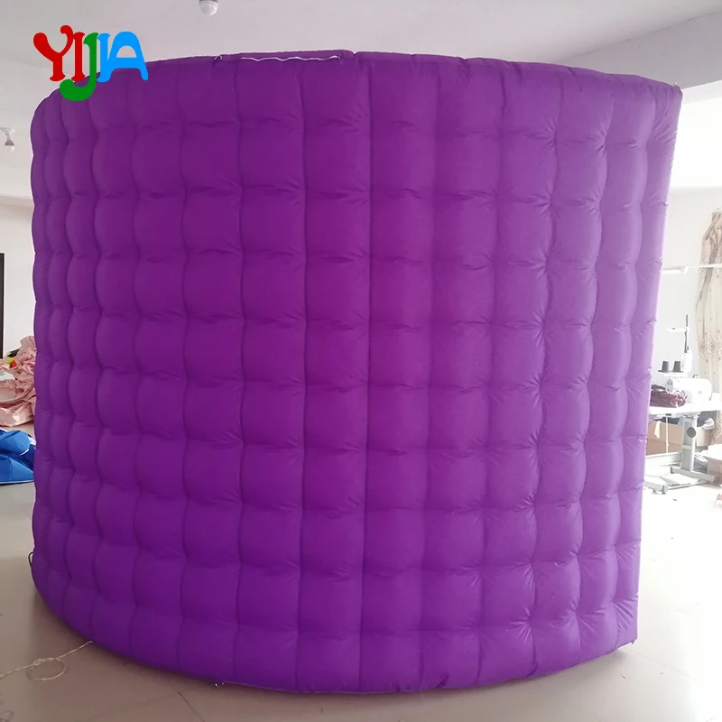 Purple/Pink/Blue No LED lights Inflatable Wall Photo Booth Background Inflatable  Wall backdrop stand For Party Events