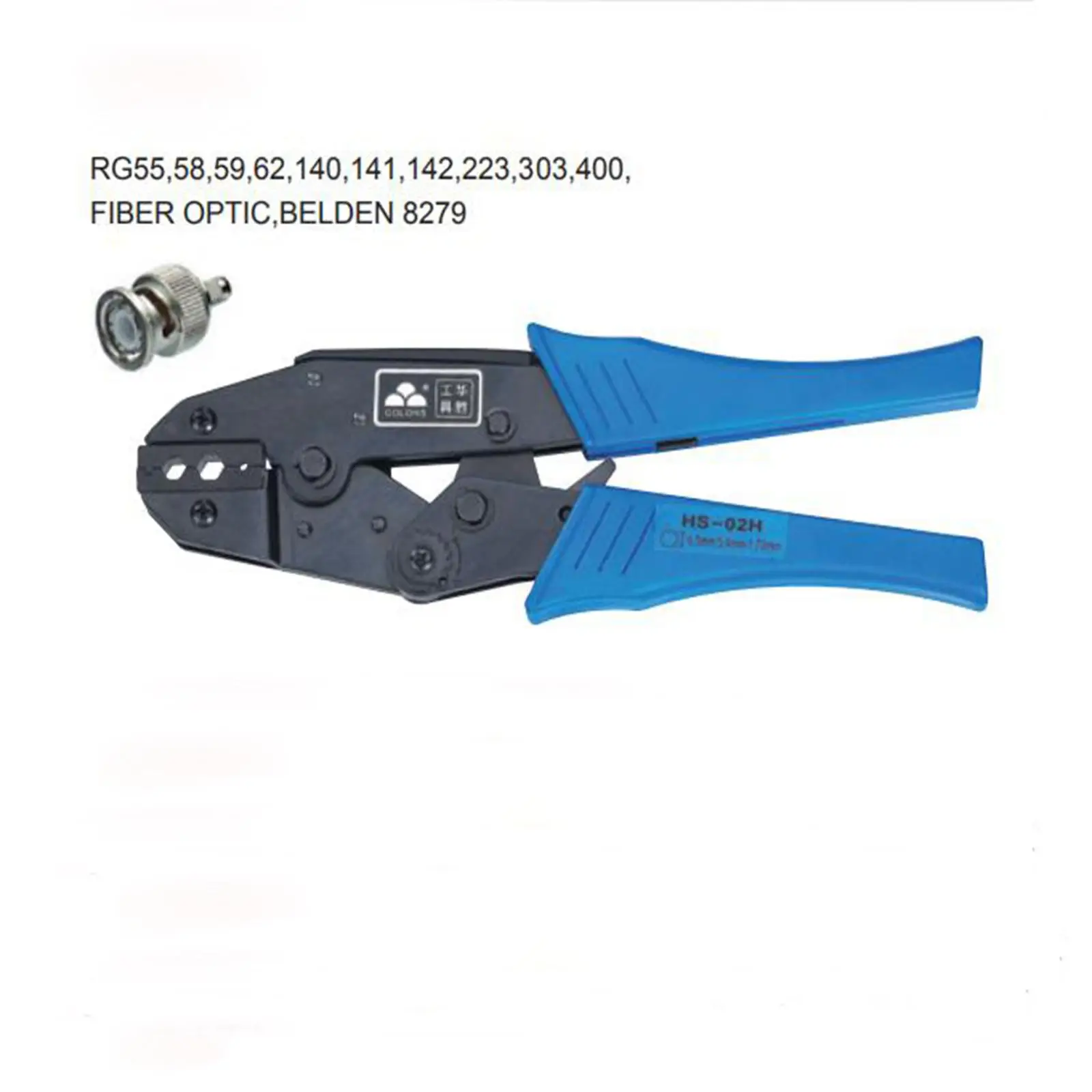 6.5/5.4/1.72mm2 Coaxial Cable Cold Pressed Terminals Ratchet Crimping Plier