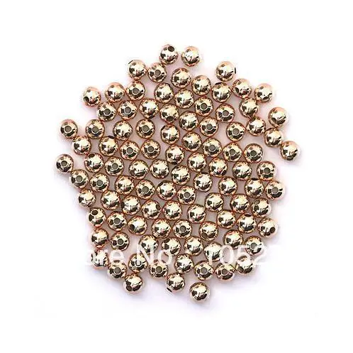 

New Free Shipping 100pcs Copper Plated Round Beads 5mm Fashion Jewelry Wholesale Nice For Necklace Bracelet Earrings Beads