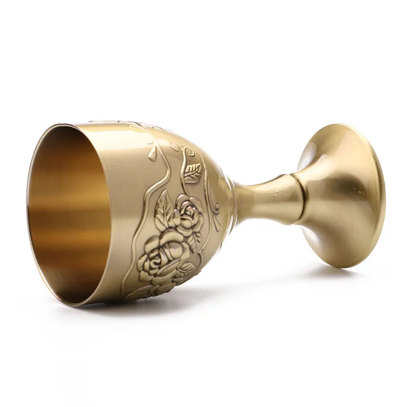 النبيذ نظارات خمر البحر الأبيض المتوسط القدح 40/120 مللي Drinkware أكواب النحاس اليدوية النقش زهرة نمط كوب Drinkware #6