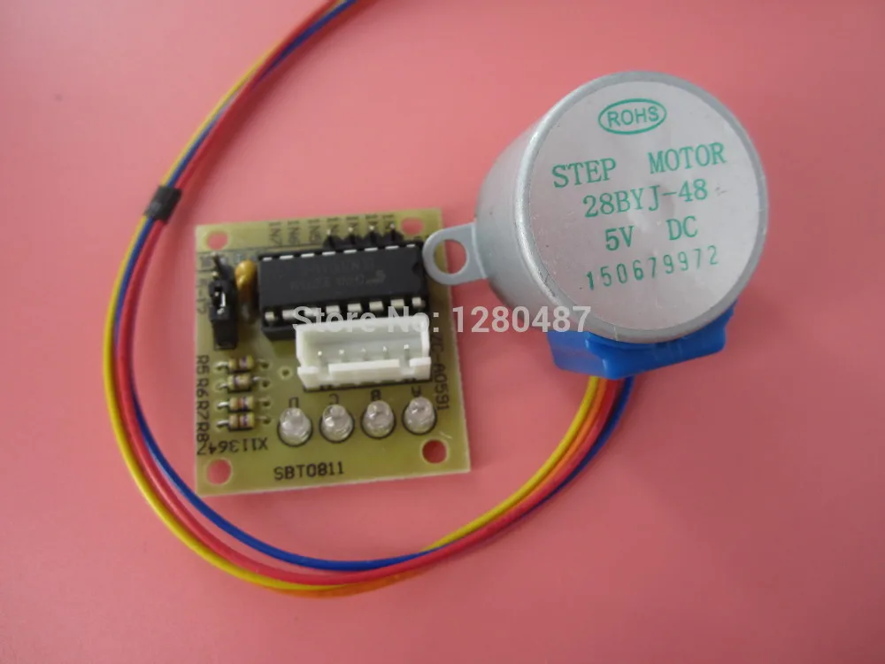 5 lot/paquete 28BYJ-48 5V Step Motor + ULN2003 Placa de accionamiento (4-phase 5-wire) tablero de motor paso a paso los mejores precios